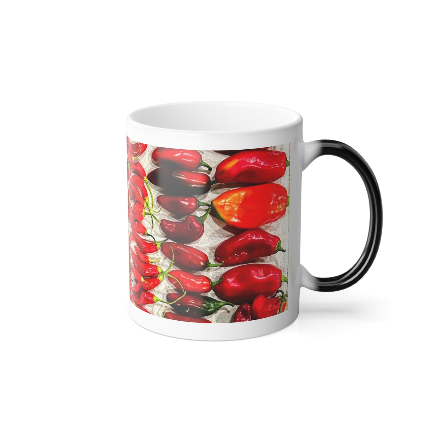 Color-Changing Chili Pepper Mug — 11oz Heat Reveal Coffee Cup