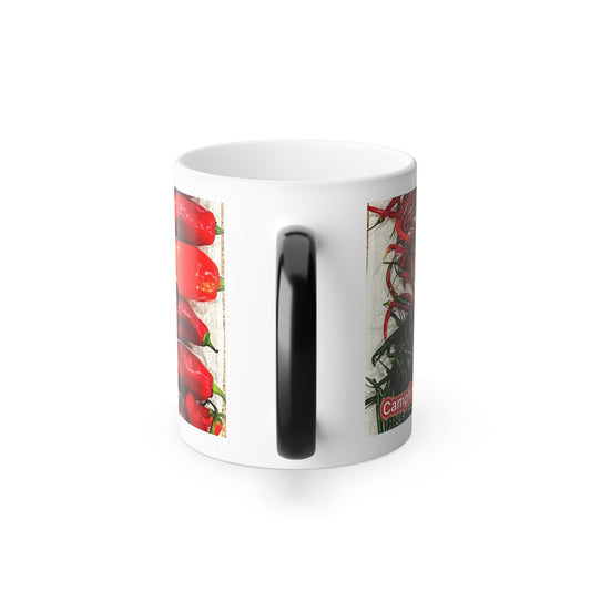 Color-Changing Chili Pepper Mug — 11oz Heat Reveal Coffee Cup