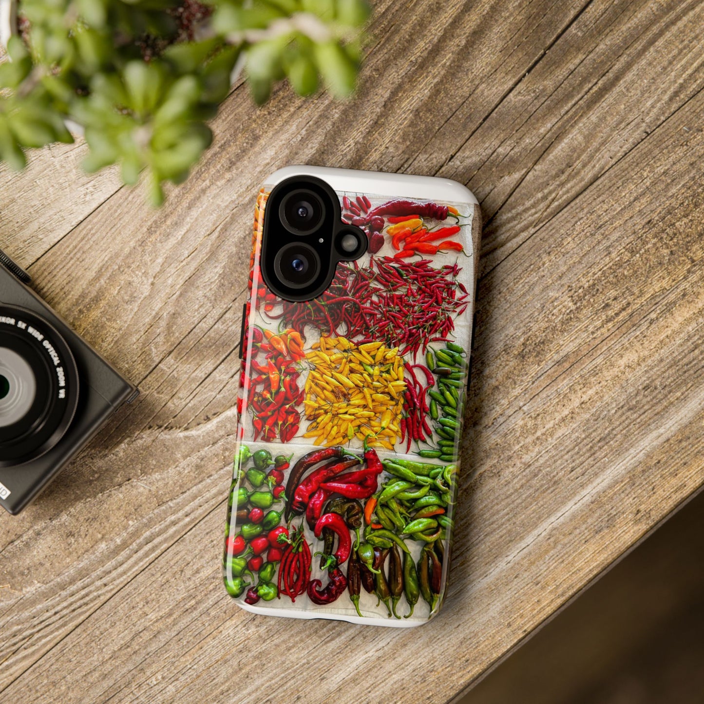 Phone Case — Colorful Chili Pepper Market Design